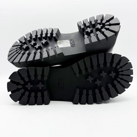 Michael Michael Kors Womens Asher Bootie US 8M Black Brown Leather Lug Ankle NIB - Picture 11 of 13